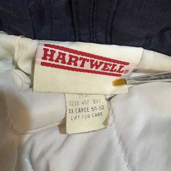 Rare VTG Hartwell Sports Hartley Hawks Jacket Mens XXL 90s Colorblock Puffer - Picture 5 of 10